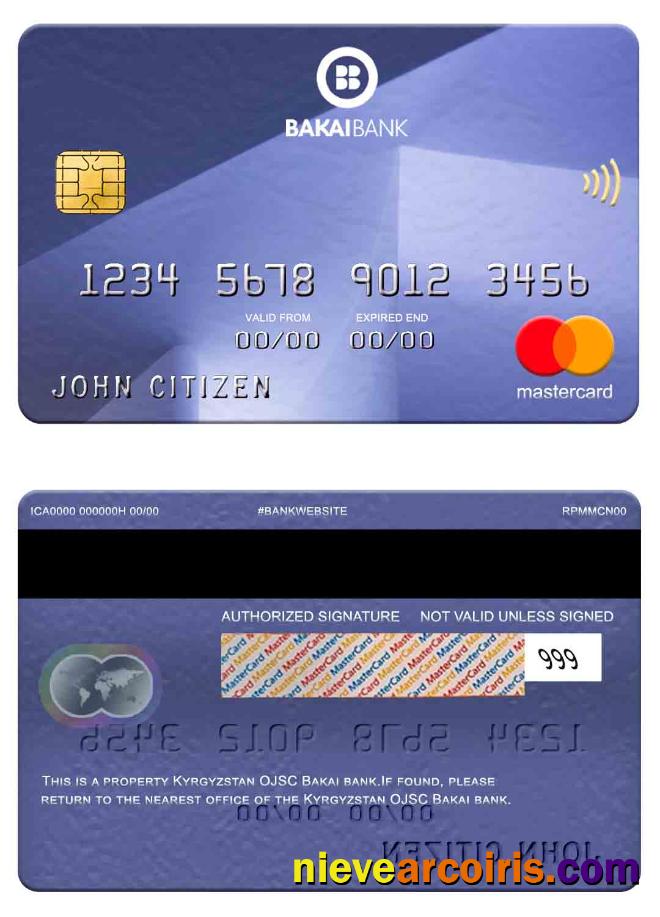 Kyrgyzstan OJSC Bakai Bank mastercard